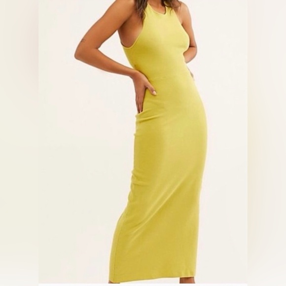 Free People Beach Coronado Maxi Dress Small Sleeveless Ribbed Crisscross Back - Picture 3 of 16